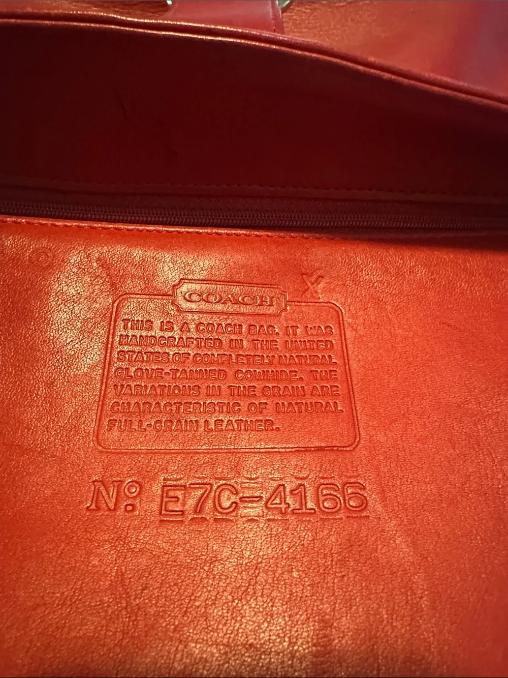 Vintage Coach Eldridge Hobo 4166 Red Leather Shoulder Bag 1997 USA